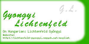 gyongyi lichtenfeld business card